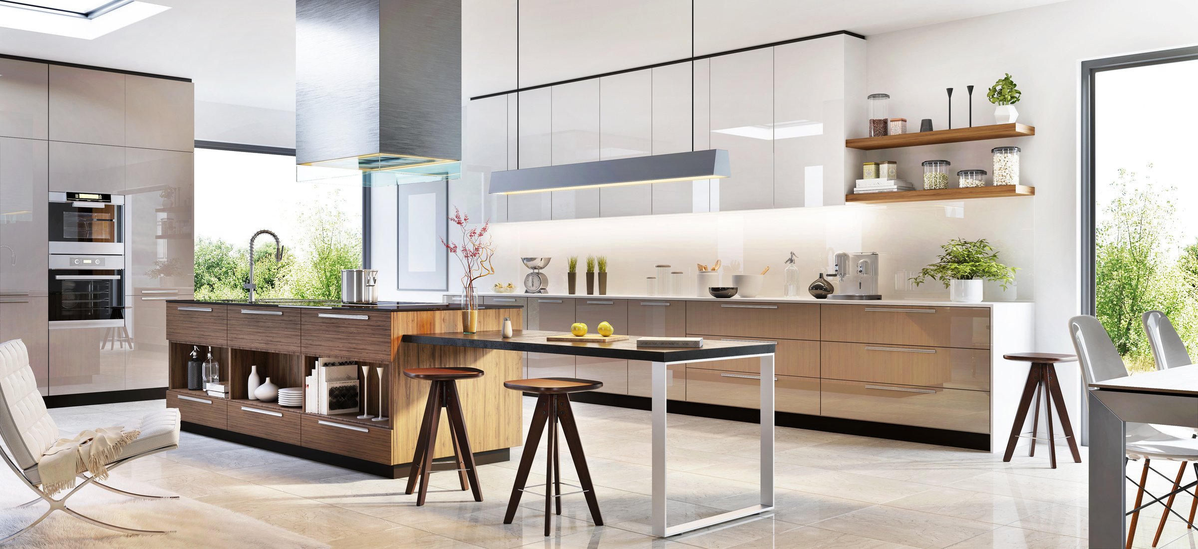 Modern kitchen interior design in a luxury house